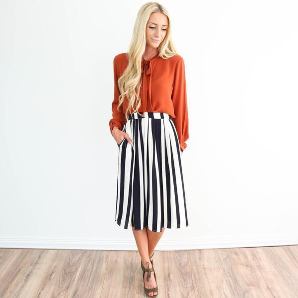 Sailboat stripes skirt